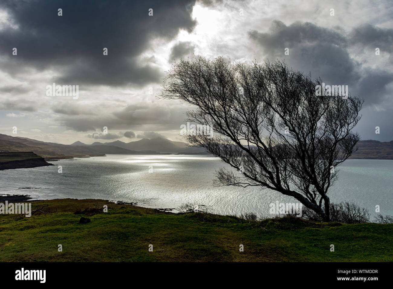 Le Ben Plus de portée sur le Loch Tuath, Isle of Mull, Scotland, UK Banque D'Images