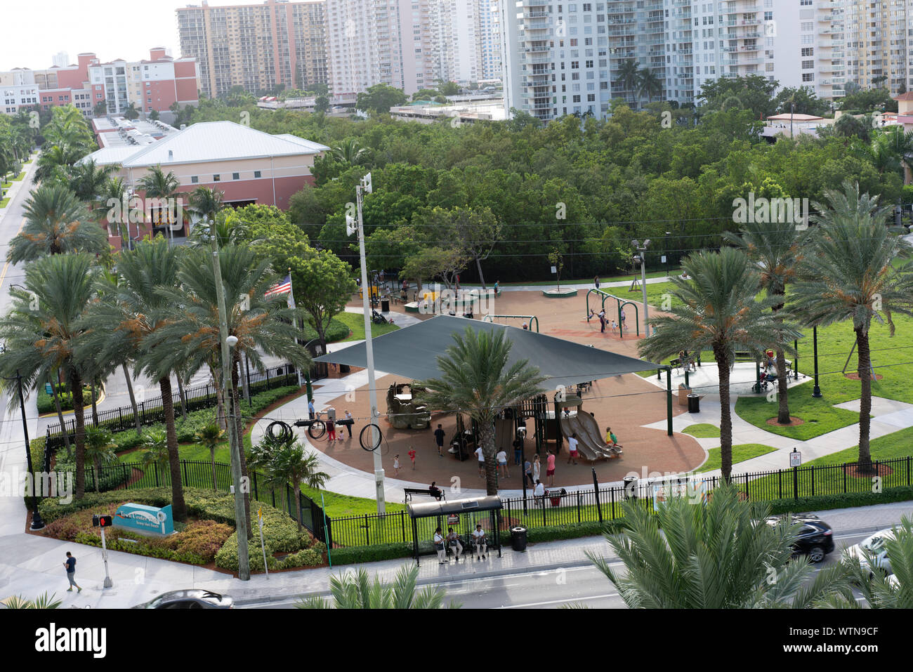 Sunny Isles, vue sur la ville. Banque D'Images