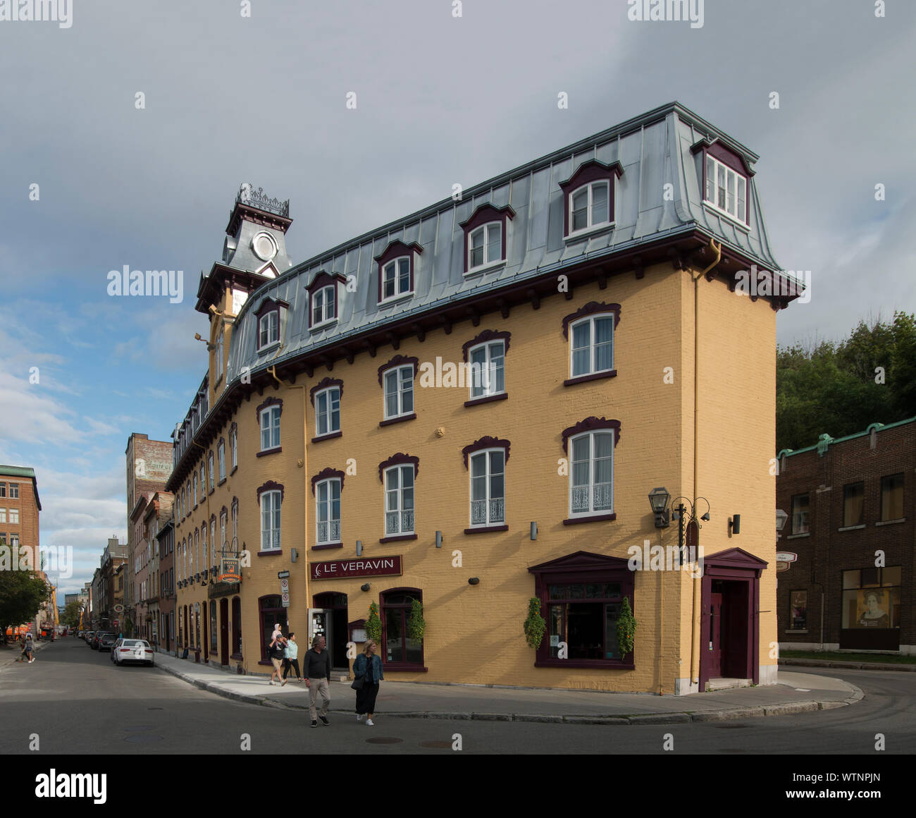 Hôtel Le Saint-Paul a 26 chambres construit au 19ème siècle dans le Vieux-Port de Québec sur la rue Saint-Paul à Québec, CA. Banque D'Images