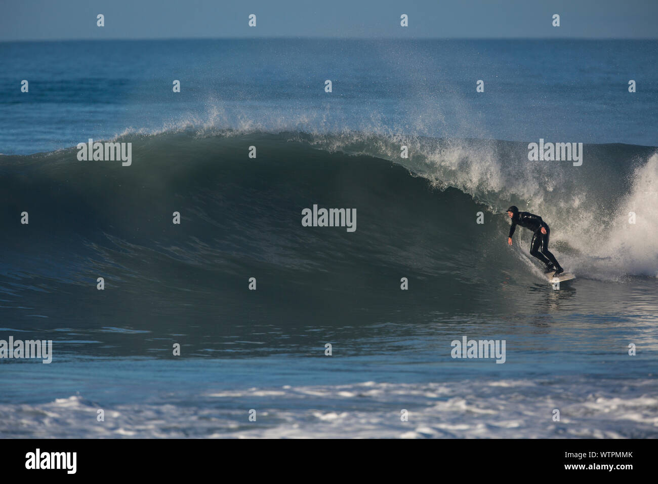 Culture surf sur la côte de Kaikoura, Kaikoura, New Zealand. Banque D'Images