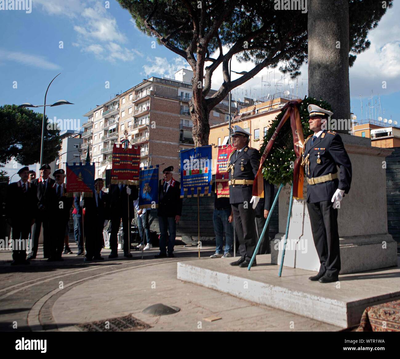 Roma, Italie. 10 Sep, 2019. 76e anniversaire de la bataille de la colline de Rome. Le vice-maire de Rome Luca Bergamo préside la commémoration. (Photo par Claudio Sisto/Pacific Press) Credit : Pacific Press Agency/Alamy Live News Banque D'Images