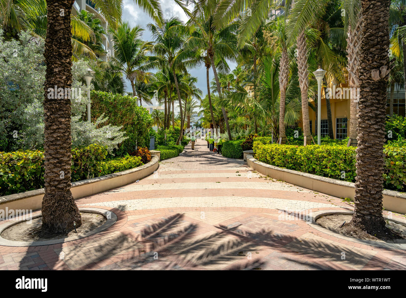 Miami Beach, Floride, USA - sentier de marche de South Beach precinct Banque D'Images