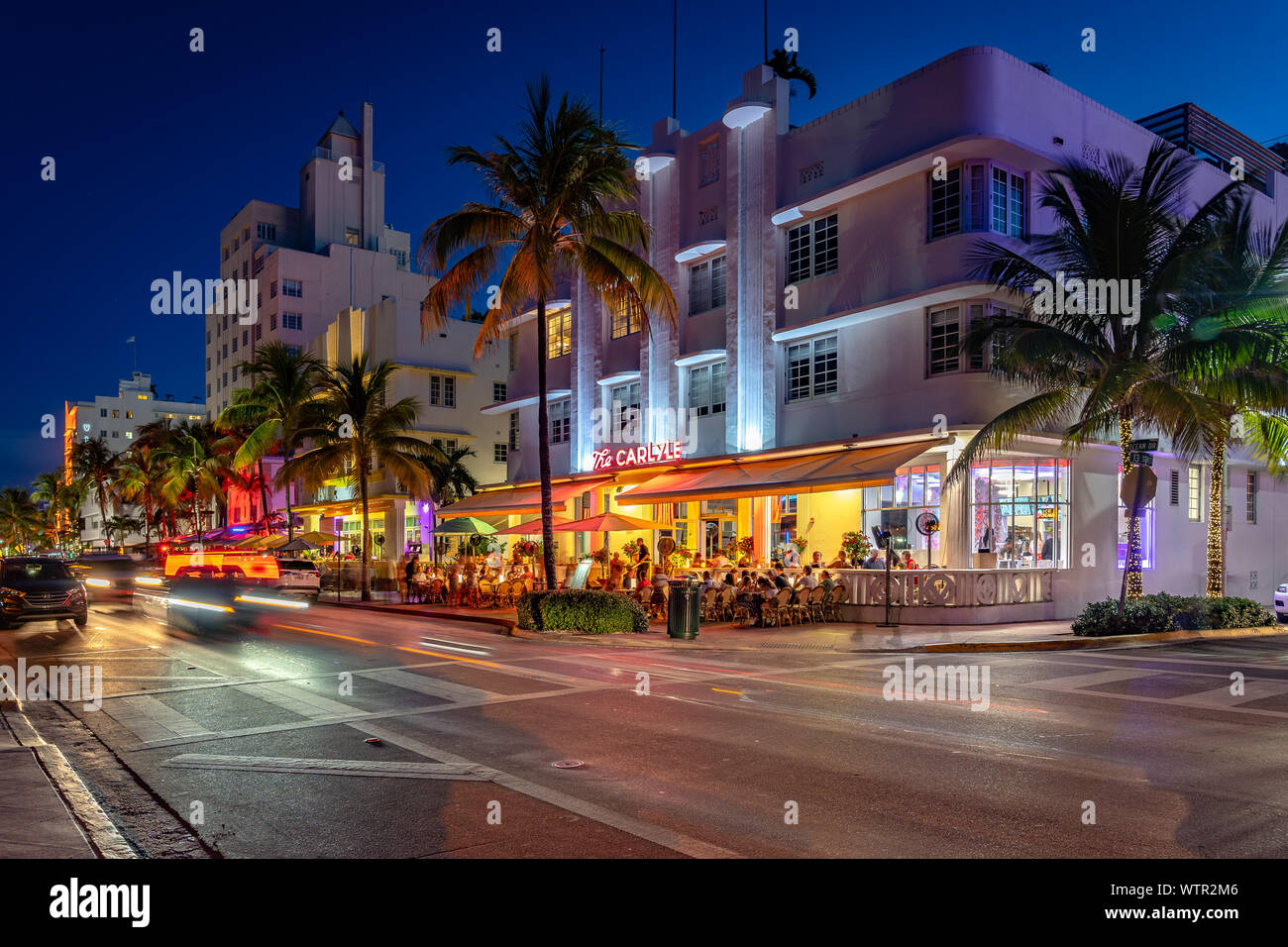 Miami Beach, Floride, USA - la vie nocturne de South Beach precinct Banque D'Images