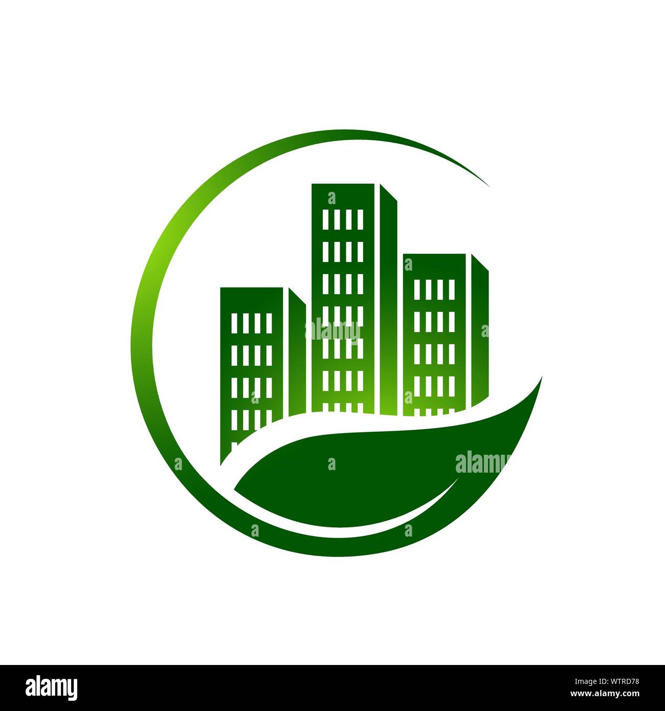 L'environnement accueil Eco green house design logo icône vecteur Illustration de Vecteur