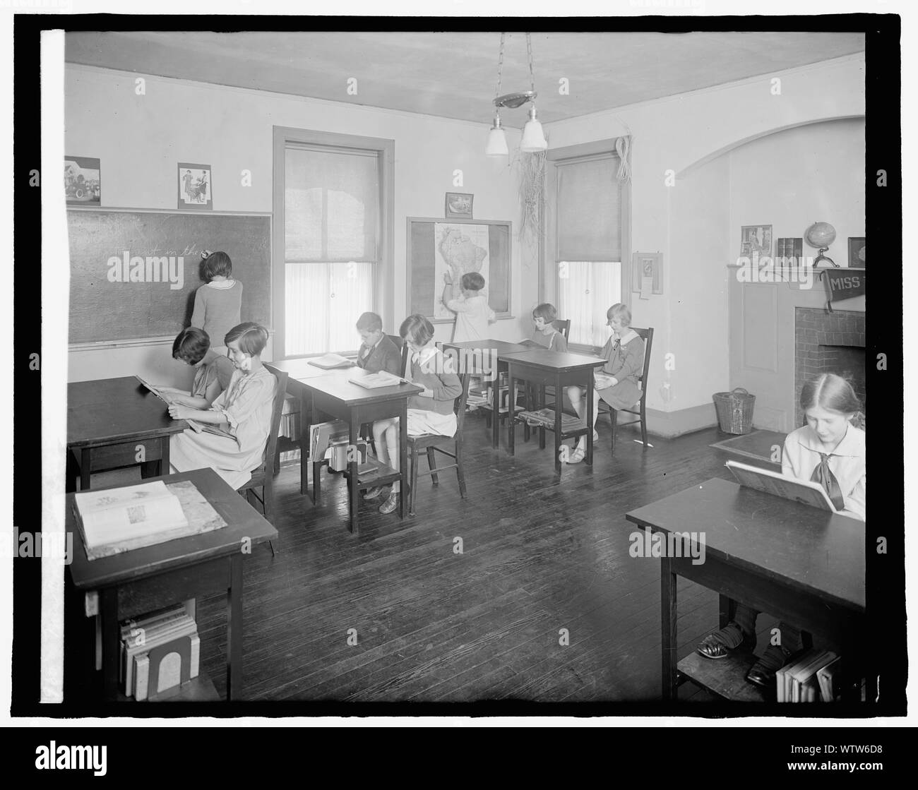 Mme Tomlin's School Banque D'Images