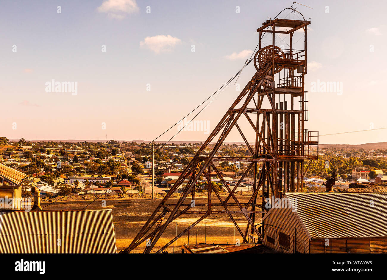 La mine à Broken Hill dans l'outback australien Banque D'Images