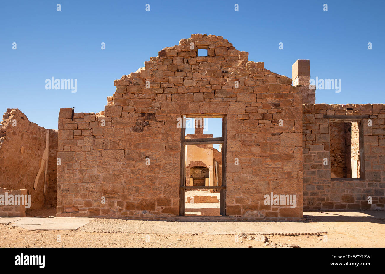 La ville de l'outback Farina, actuellement partiellement restauré par une équipe de bénévoles Banque D'Images