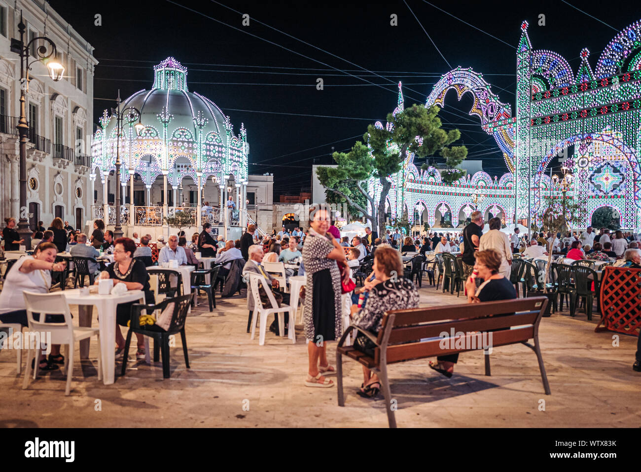 MOLA DI BARI / ITALIE - Septembre 2019 : Célébrations religieuses traditionnelles de mère Marie, la fête patronale Banque D'Images