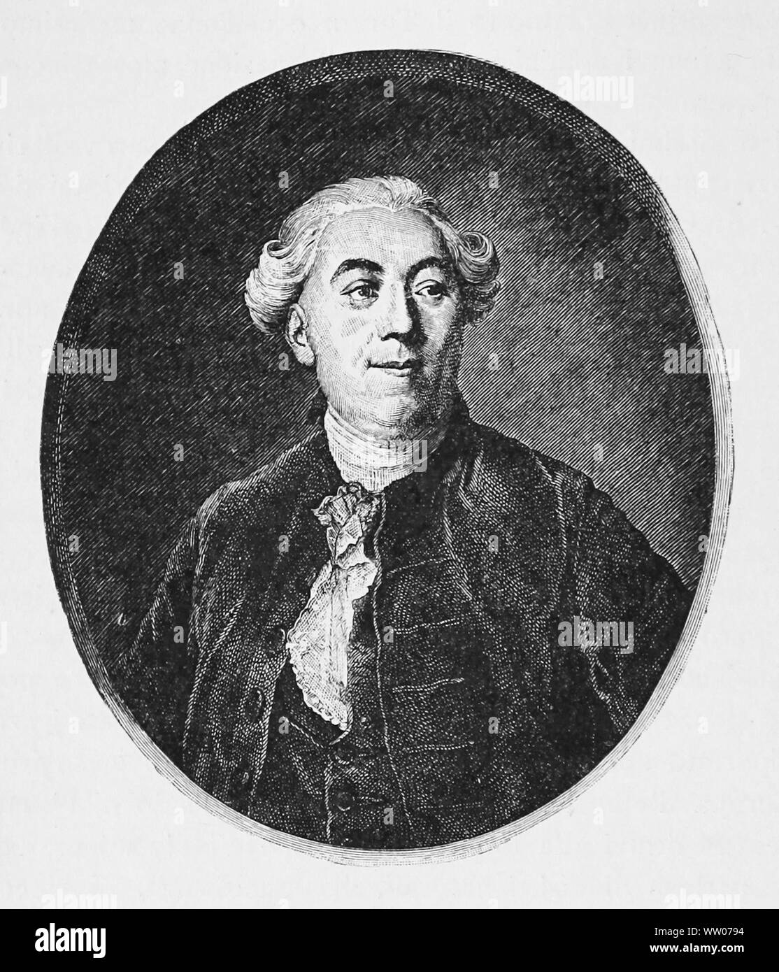 Jacques Necker (1732 - 1804), banquier suisse et le ministre des Finances de Louis XVI de France a joué un rôle important dans l'histoire française et de la Révolution française Banque D'Images