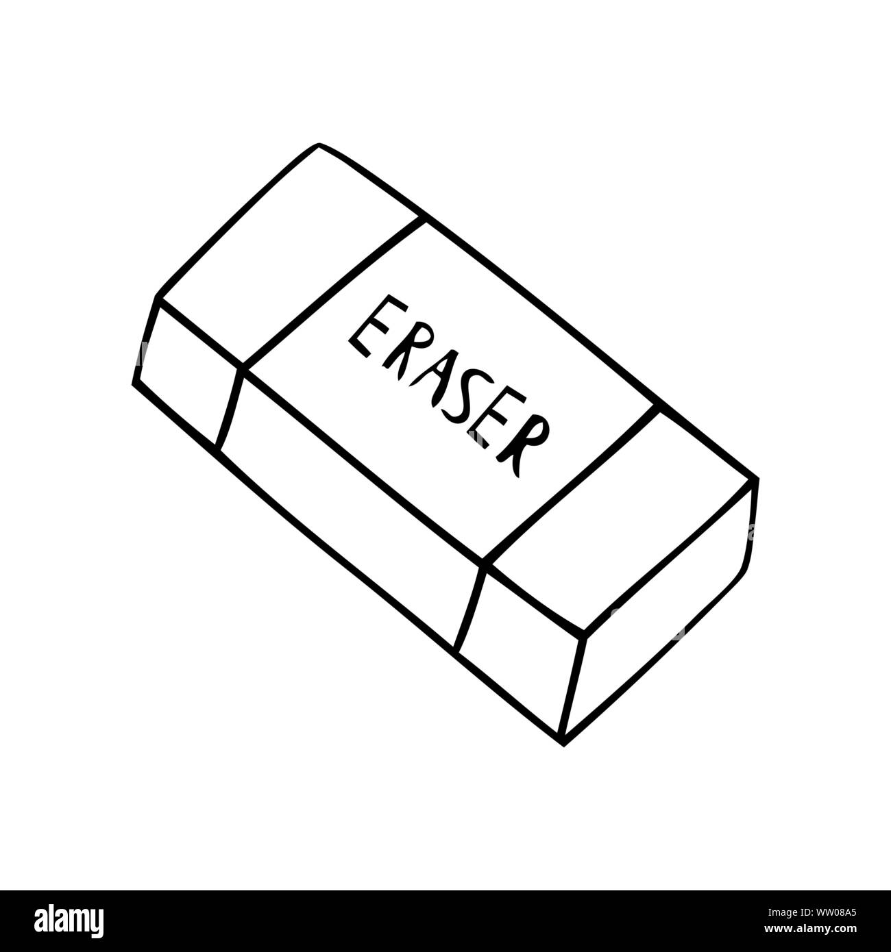 Gomme noir et blanc avec bande Illustration de Vecteur