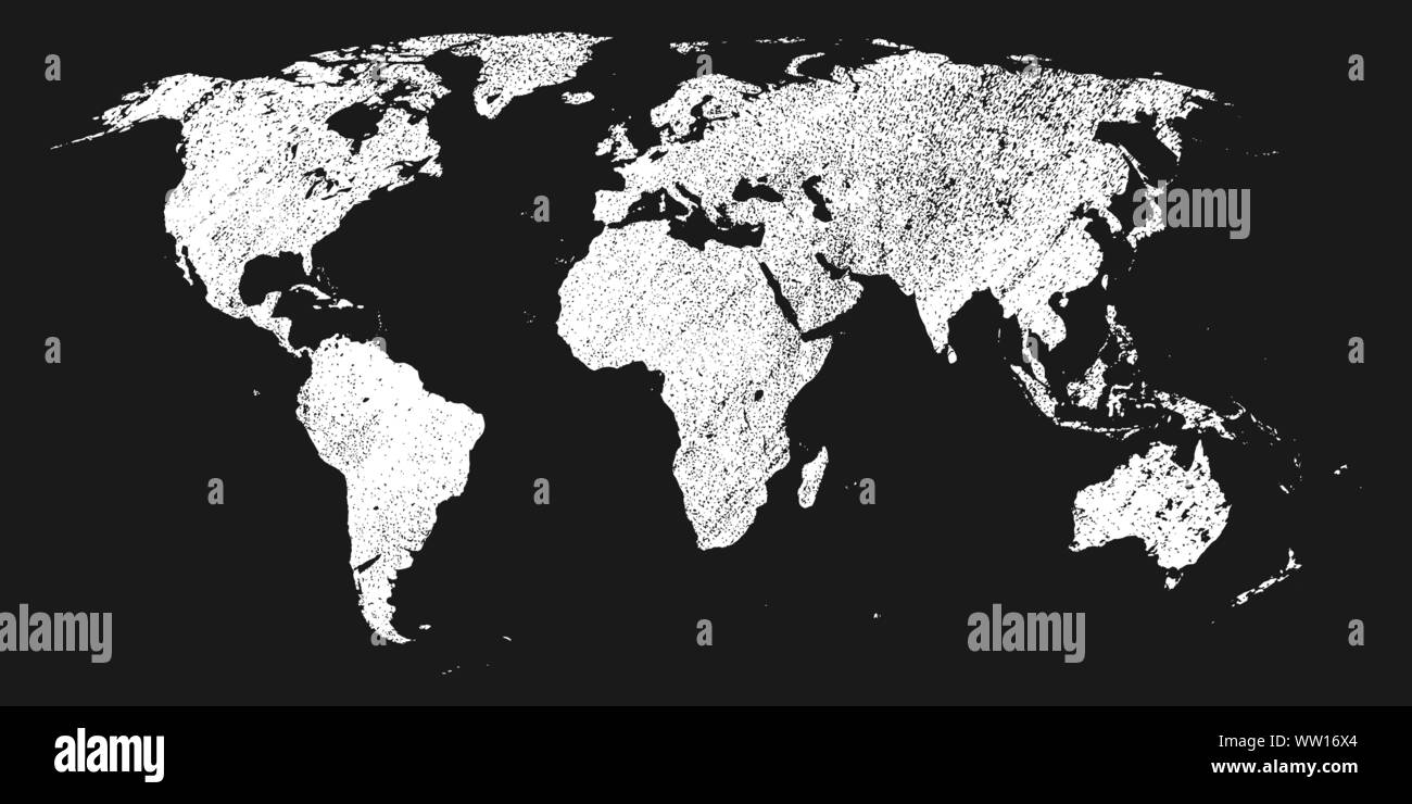 Carte du monde dans le style grunge. Illustration de Vecteur
