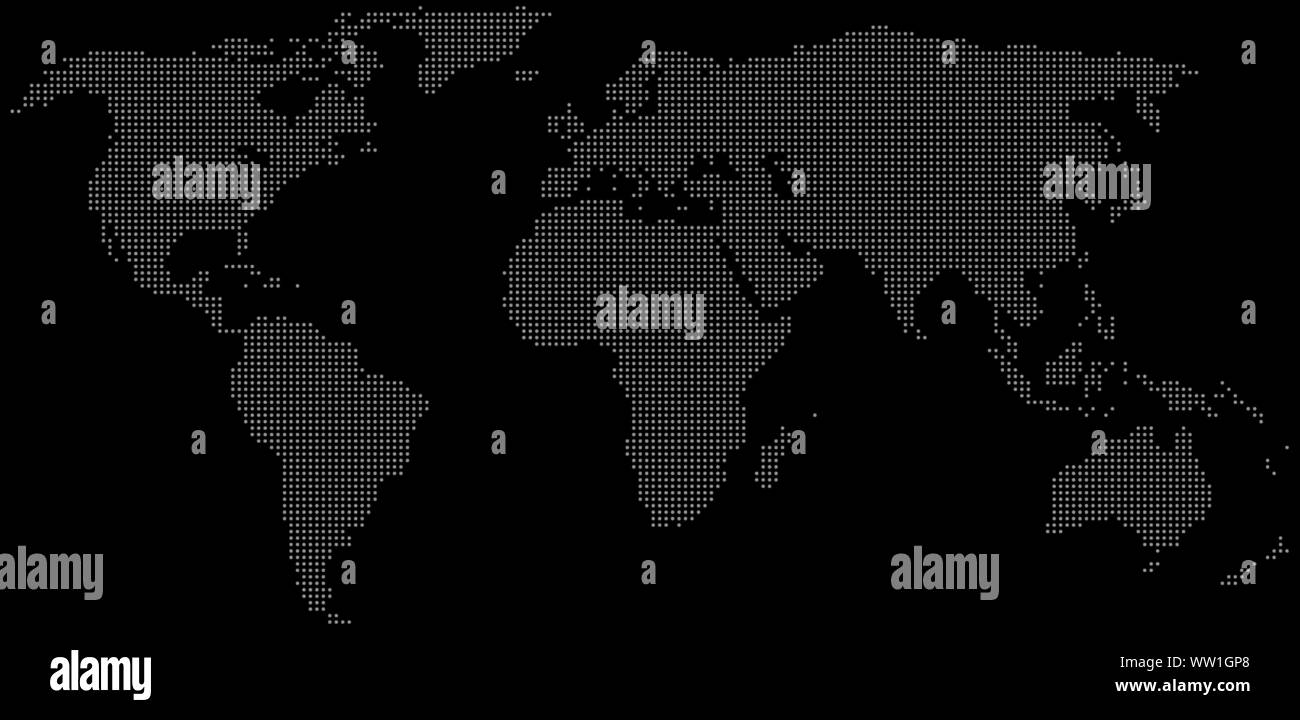Carte du monde en pointillés. Vector illustration . Modèle pour votre conception Illustration de Vecteur
