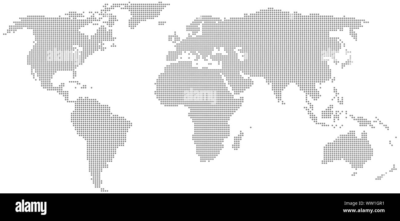 Carte du monde en pointillés. Vector illustration . Modèle pour votre conception Illustration de Vecteur