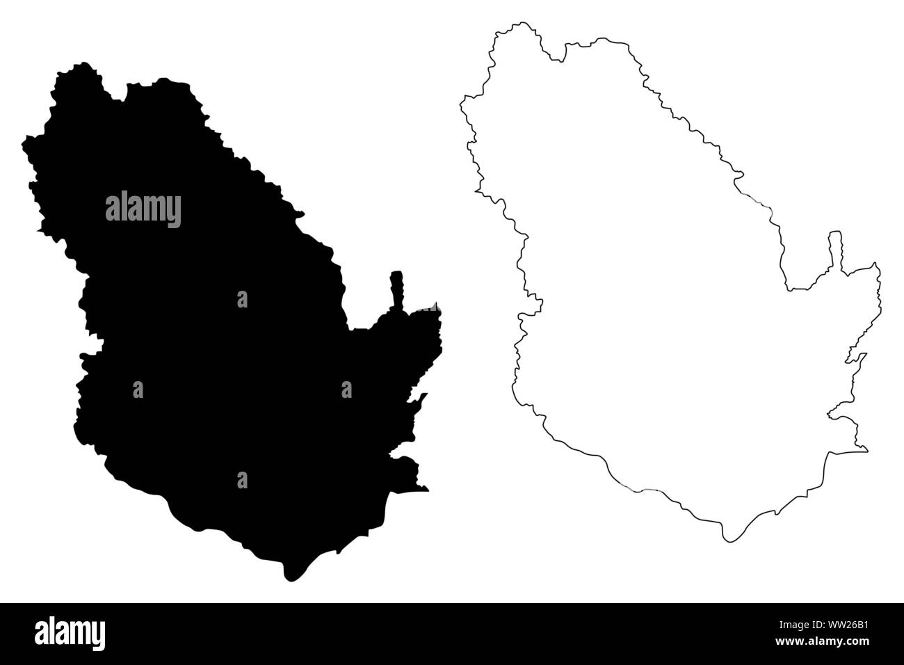 Phongsaly Province (République démocratique populaire du Laos, Muang Lao, Provinces du Laos) map vector illustration, scribble sketch carte Phôngsali Illustration de Vecteur