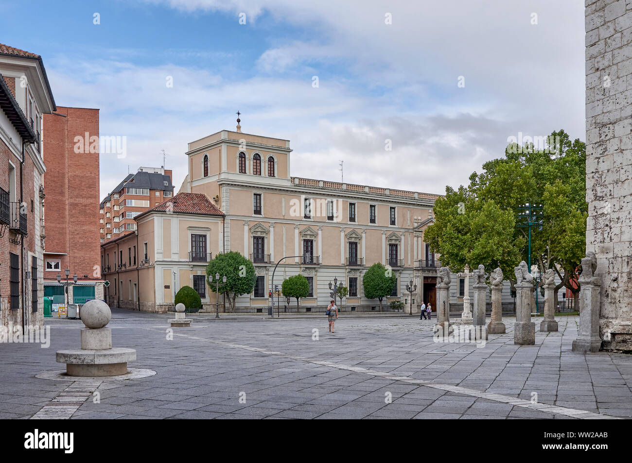 Palais Royal de Valladolid ancienne résidence officielle des rois d'Espagne lors de Valladolid a été le siège de la Cour. Situé à St Paul's Square Banque D'Images