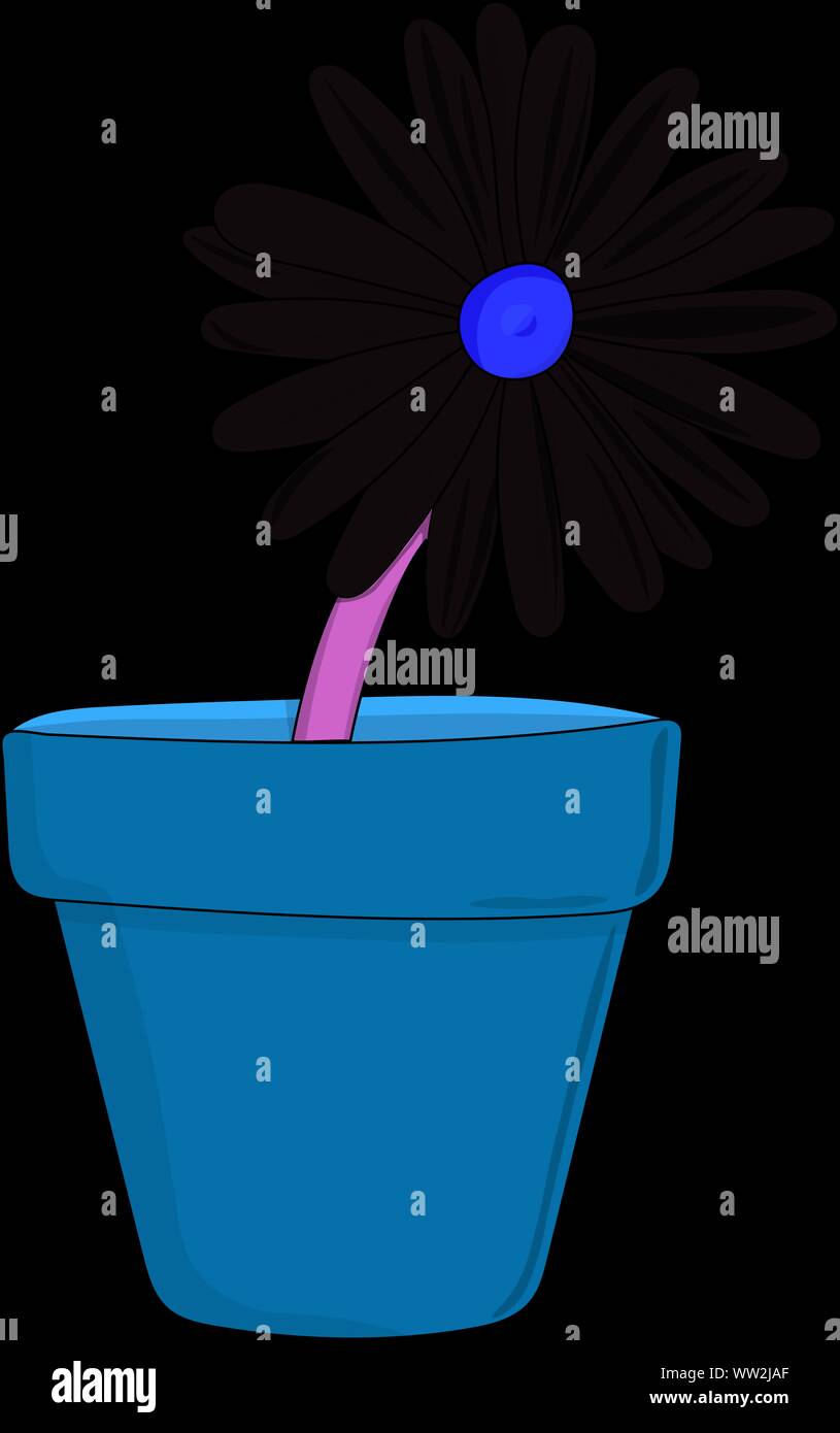 Vector Illustration d'une marguerite dans un pot Banque D'Images