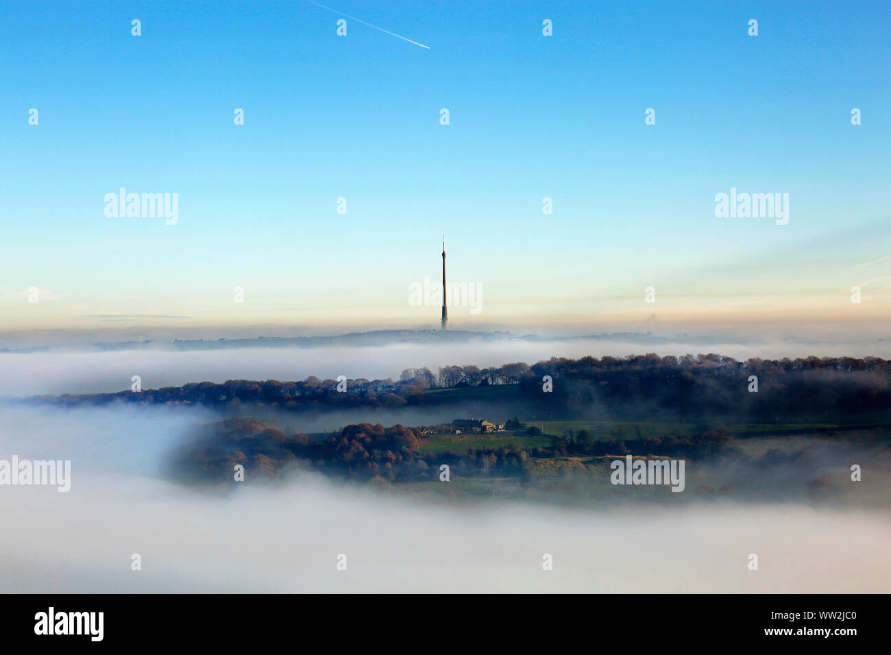 Mât emley inversion cloud Banque D'Images