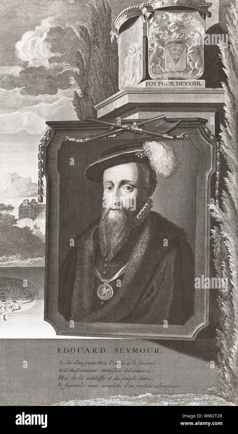 Edward Seymour, duc de Somerset, le Baron Seymour de Hache aka le protecteur, c.1500 - 1552. Lord Protecteur d'Angleterre au cours de la période Tudor. Banque D'Images