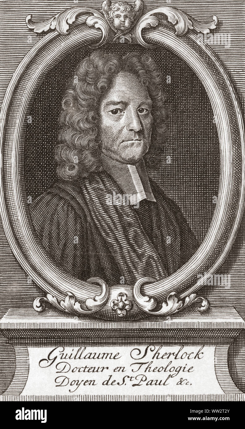 William Sherlock, c. 1641 -1707. Français responsable de l'église. Banque D'Images