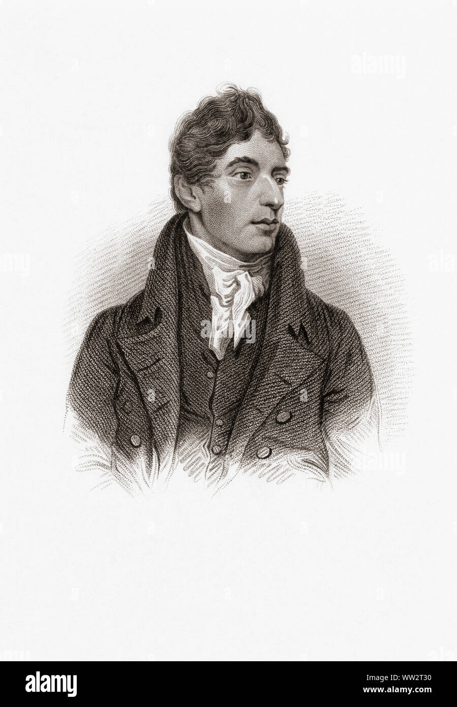 Robert Southey, 1774-1843. Poète anglais de l'école romantique et poète officiel. Banque D'Images