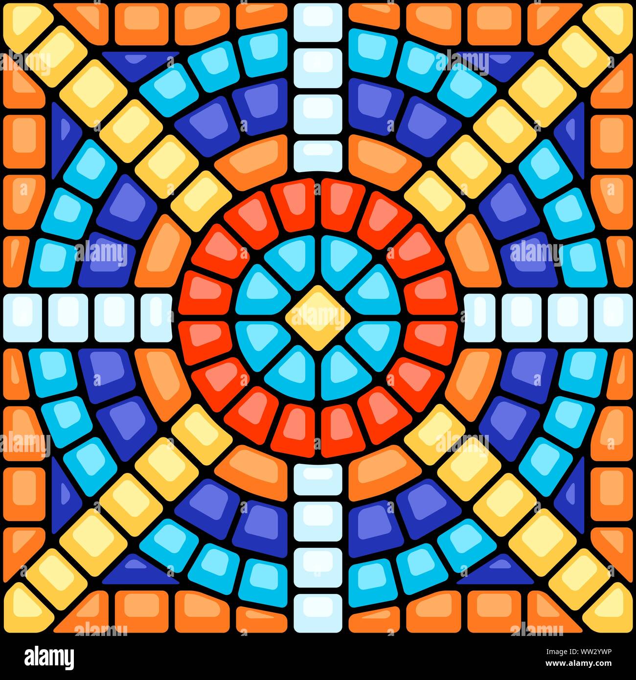 Mosaïque motif carreaux de céramique. Illustration de Vecteur