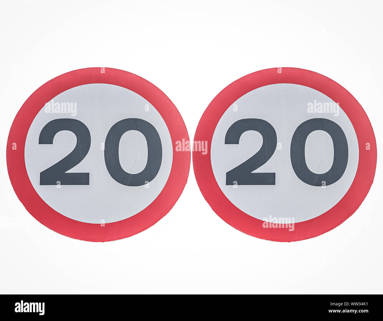 2020 Nouvelle année road sign Banque D'Images