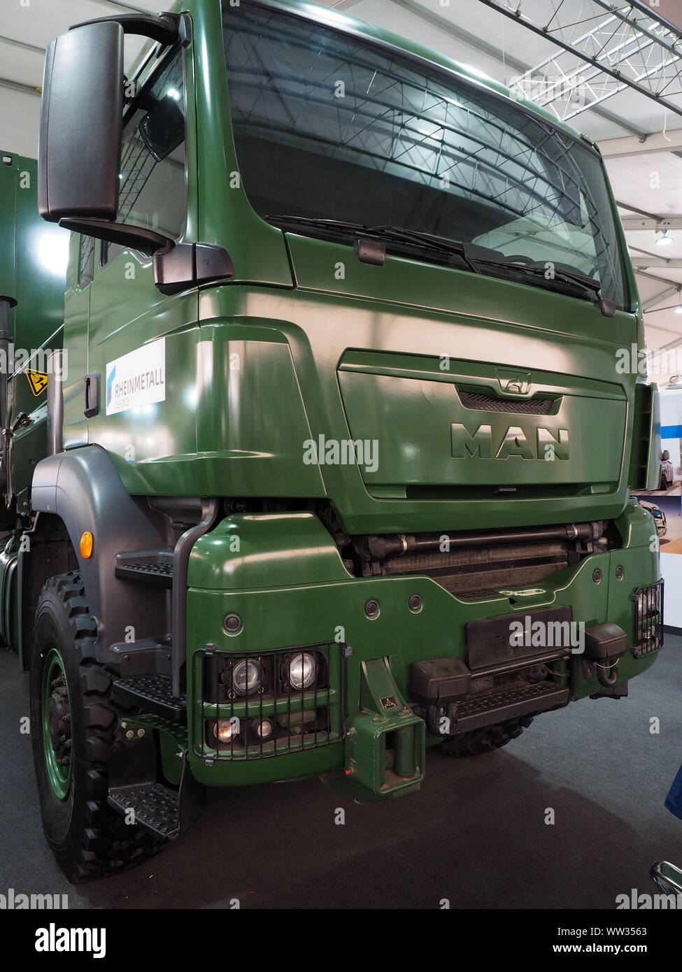 Camion Man affiché lors de la 7e édition de l'Exposition internationale de la technologie de défense SITDEF, 2019, au Siège de l'armée péruvienne. L'événement se tient du 16 au 19 mai avec la présence de représentants de 28 pays. Banque D'Images