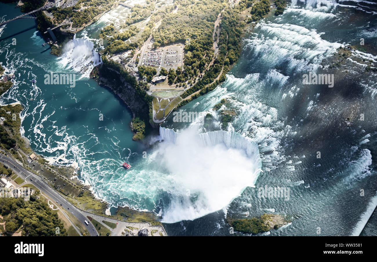 Vue aérienne de Niagara cascade. Banque D'Images