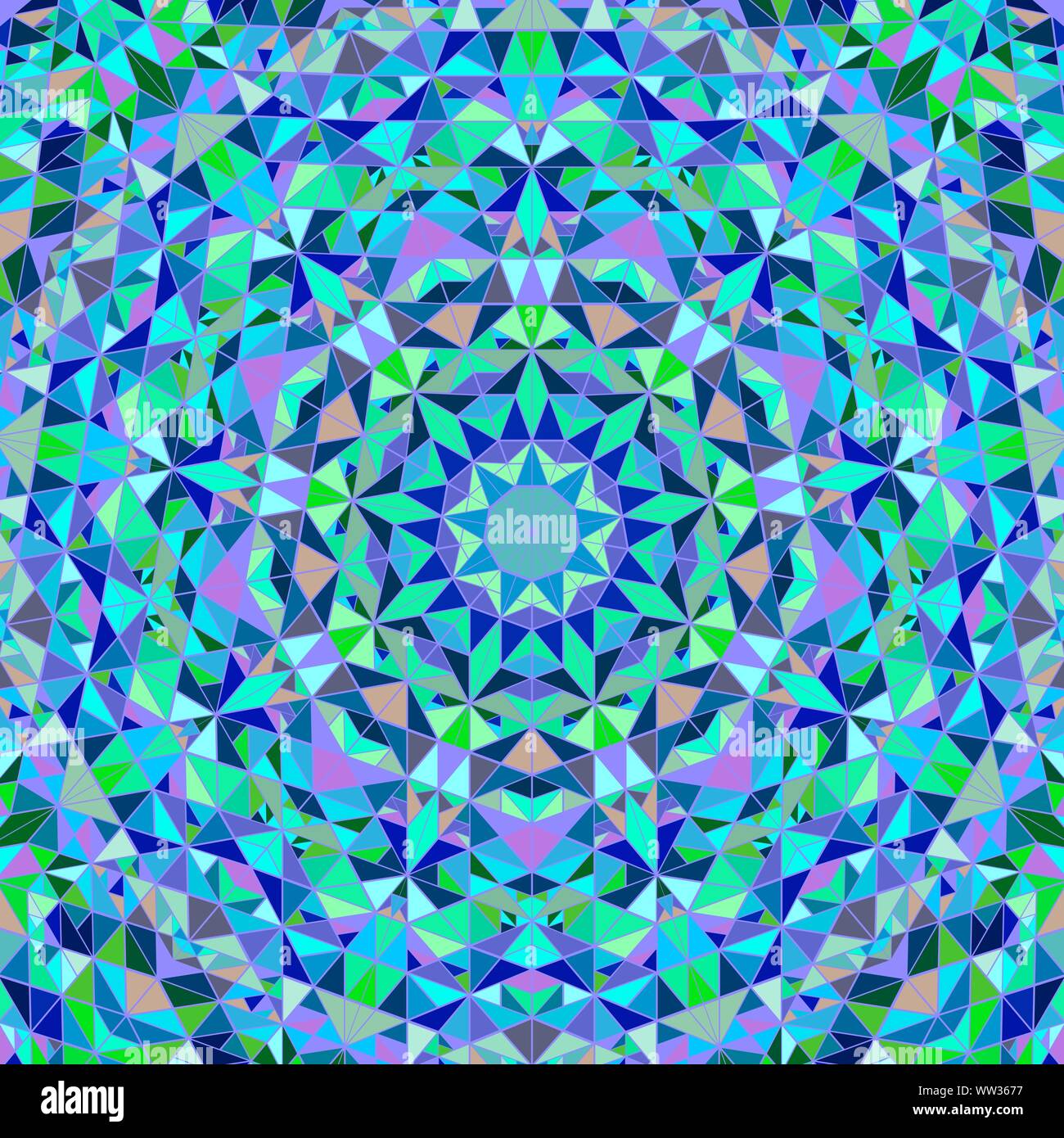 Abstrait géométrique dynamique radiales - fond psychédélique hypnotique circulaire graphique vectoriel à partir de triangles colorés Illustration de Vecteur