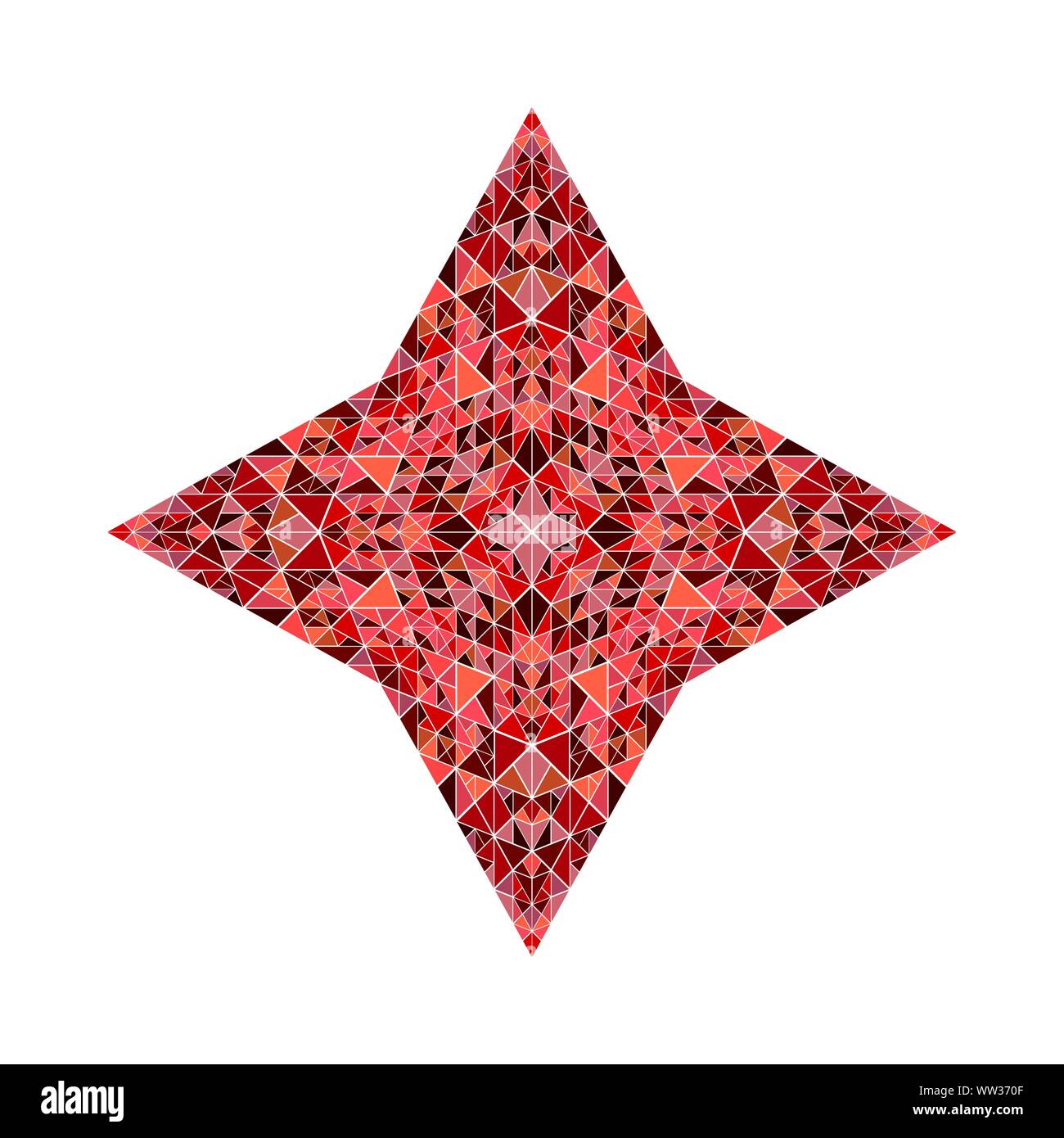 Triangle polygonale ornement mosaïque logo star - modèle géométrique abstrait coloré géométrique élément du vecteur Illustration de Vecteur