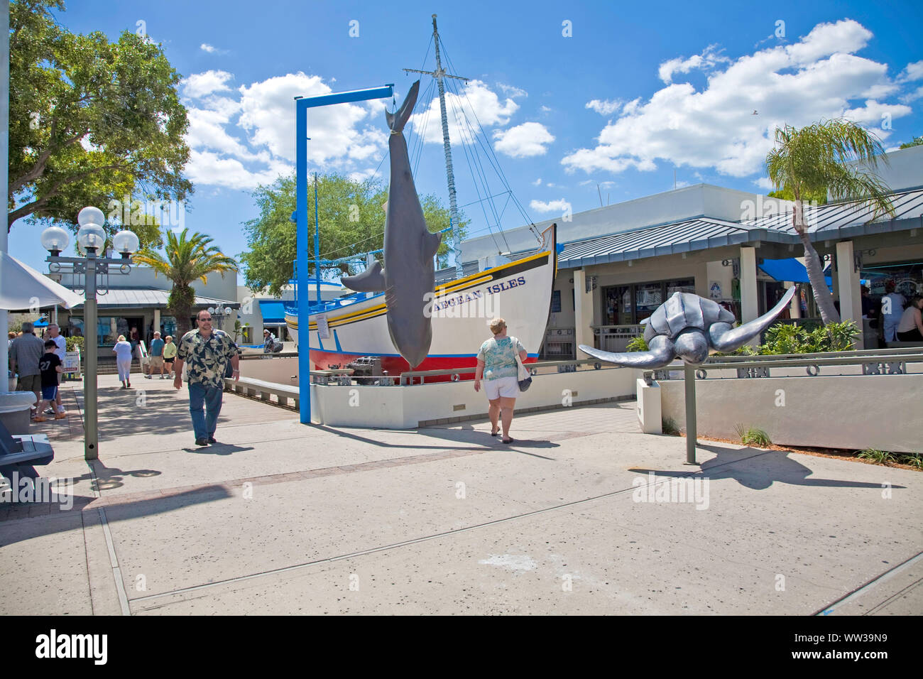 Tarpon Springs, Florida, USA, port grec traditionnel de l'industrie d'éponge Banque D'Images