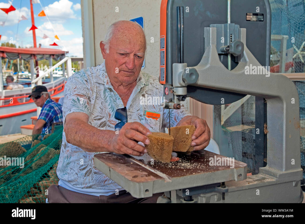 Tarpon Springs, Florida, USA, port grec traditionnel de l'industrie d'éponge Banque D'Images
