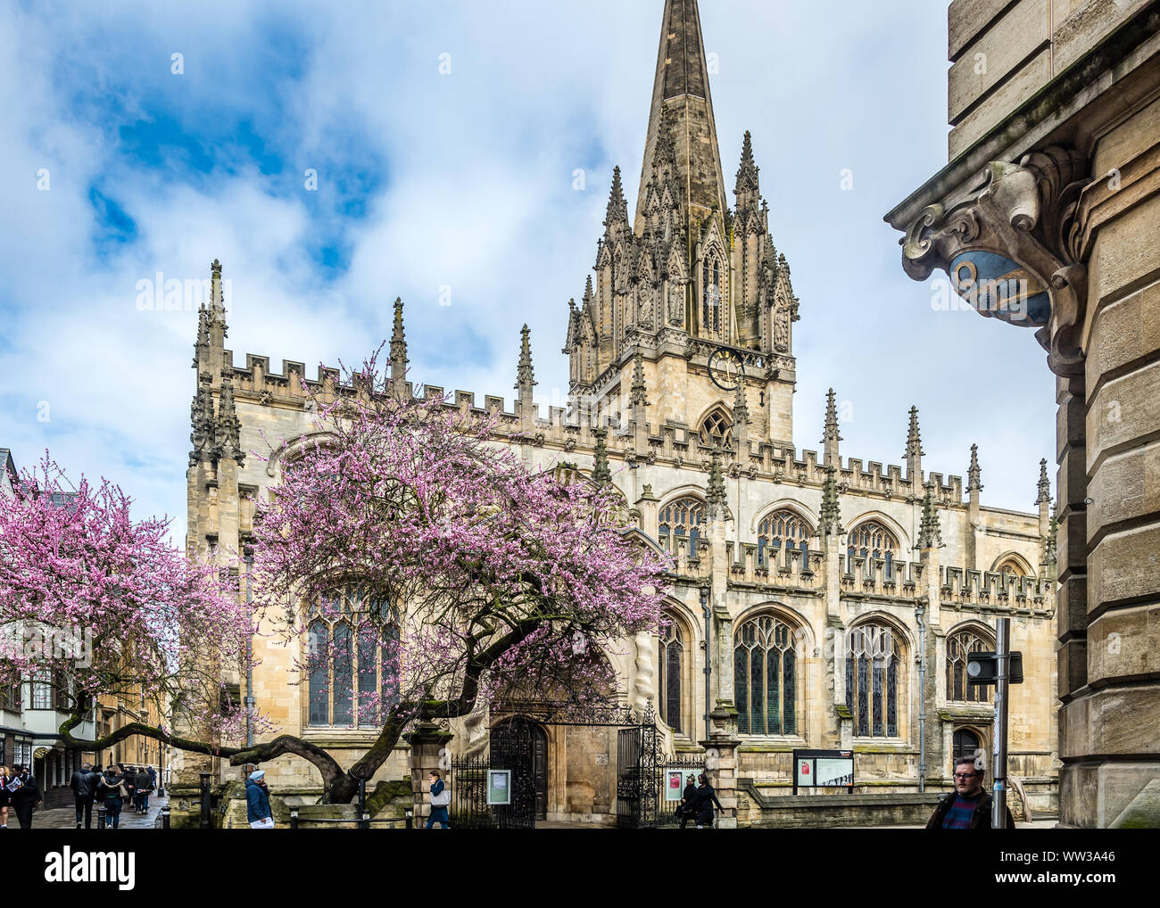 St Mary the Virgin, dans le haut, Oxford, UK. Banque D'Images
