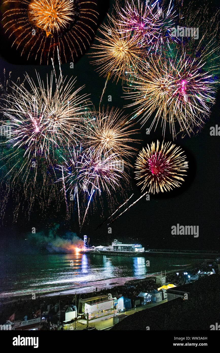 Bournemouth Air Festival Fireworks 2019. Banque D'Images