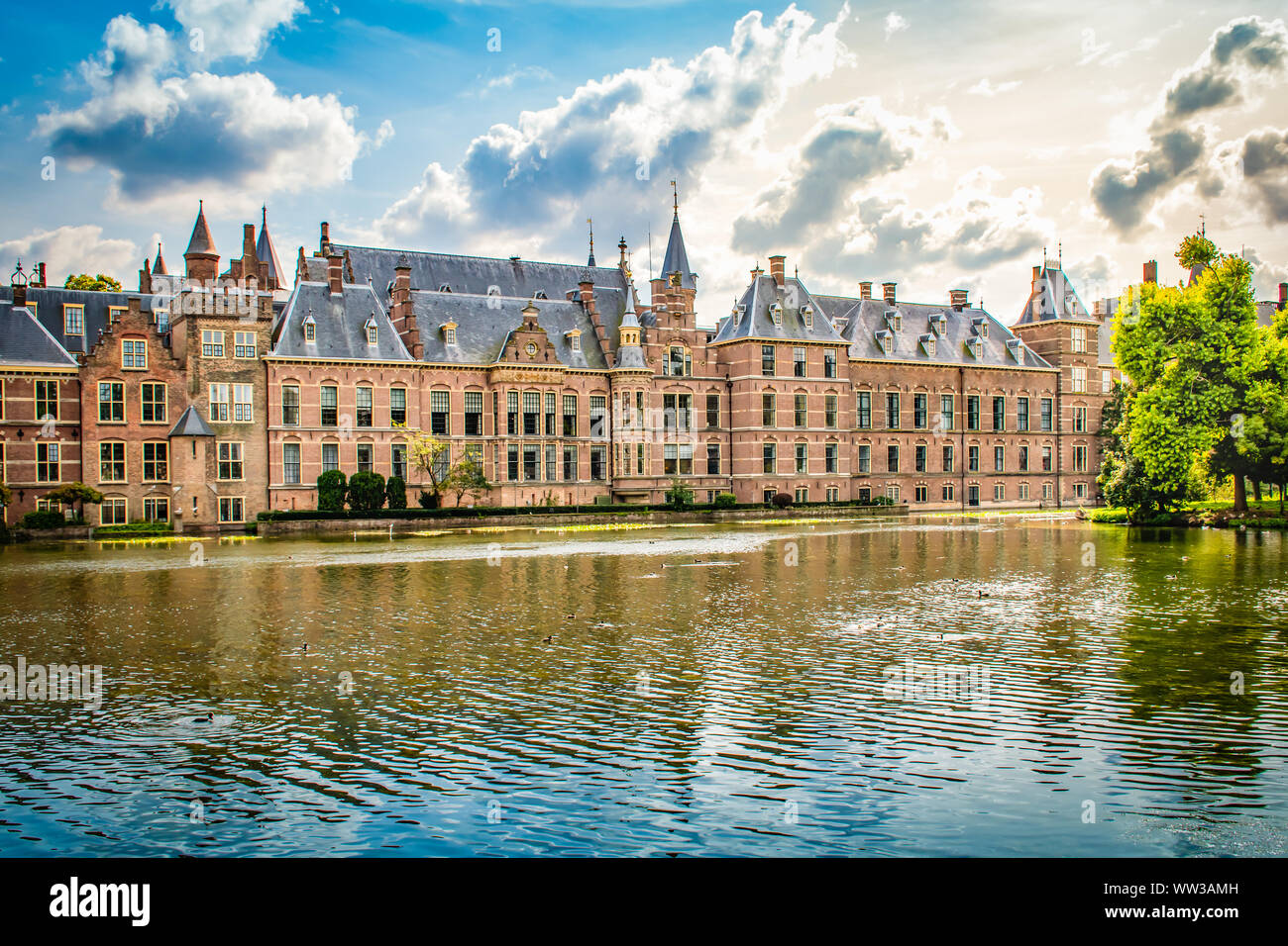 Binnenhof building dans le centre-ville de La Haye (Den Haag), aux Pays-Bas. Banque D'Images