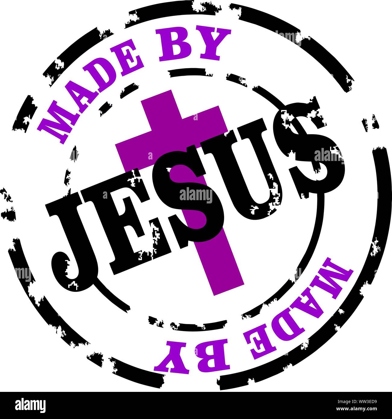 Faites par Jésus Mail stamp Lima Pérou Banque D'Images