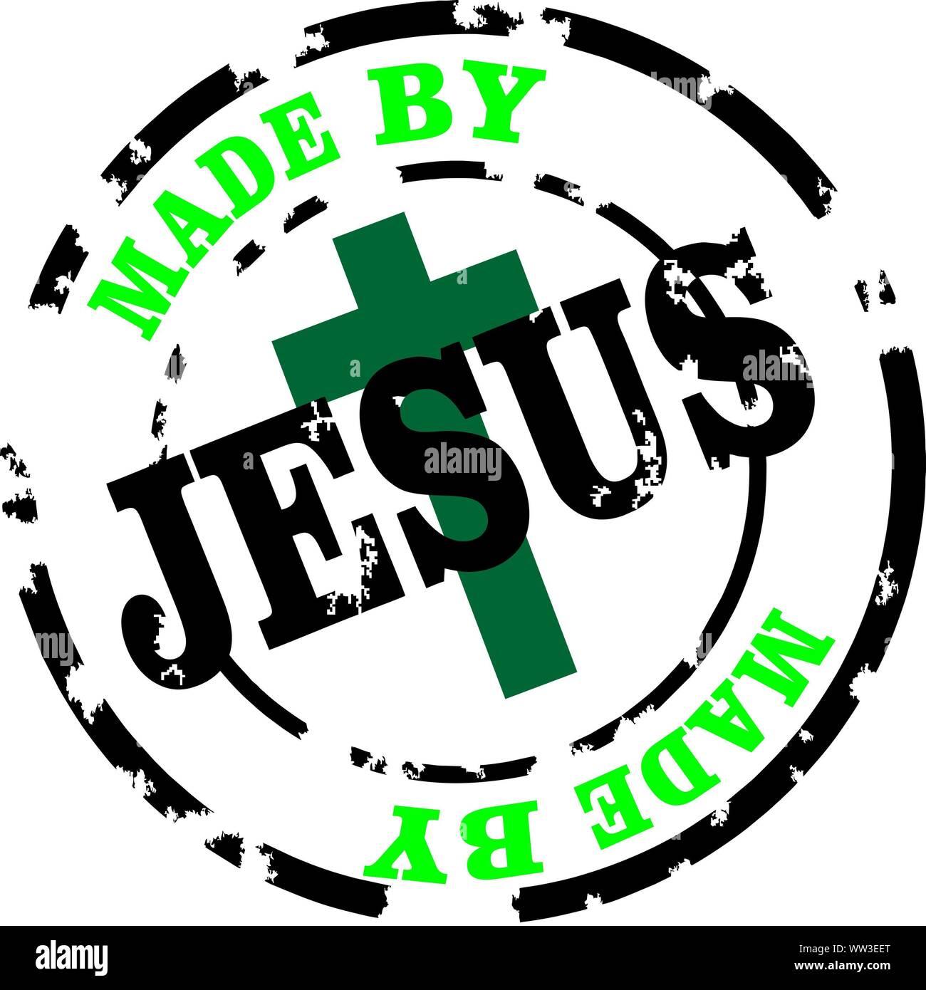 Faites par Jésus Mail stamp Lima Pérou Banque D'Images