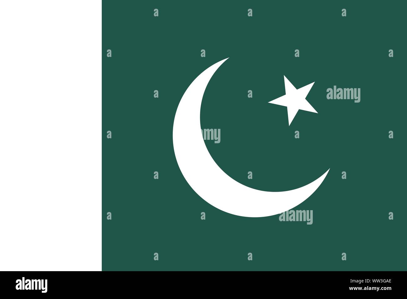 Le Pakistan drapeau national. Vector illustration. Islamabad. Eps 10 Illustration de Vecteur