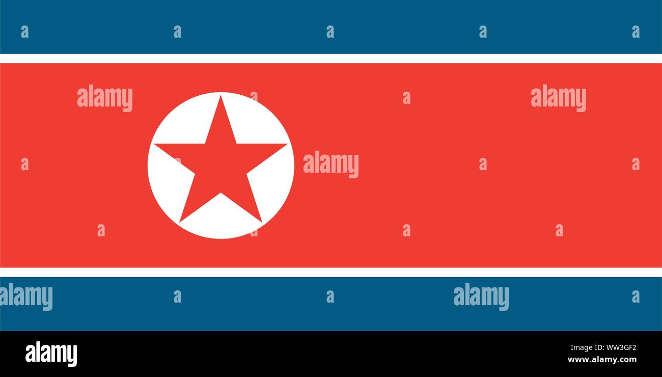 La Corée du Nord drapeau de vecteur. Pyongyang Illustration de Vecteur