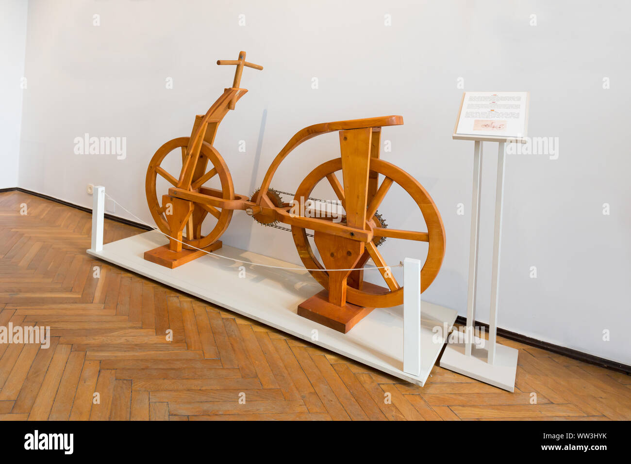 wooden bike stand
