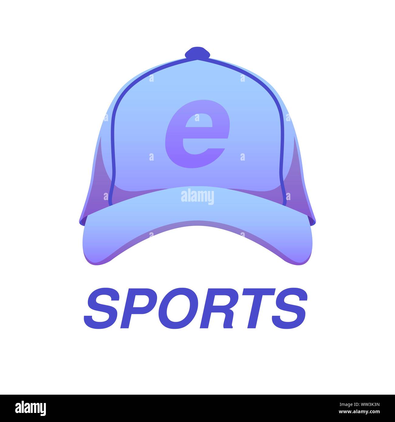 Les esports, chapeau à titre esports sur fond lumineux, isolé dans l'icône de télévision couleurs rouge et lilas Illustration de Vecteur