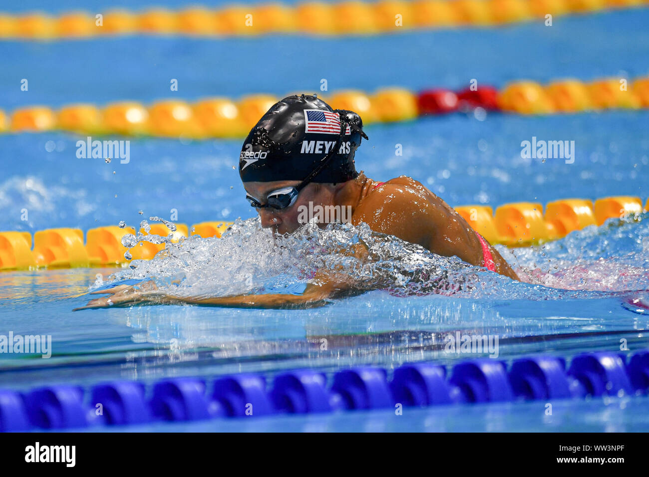 Londres, Royaume-Uni. 12 Sep, 2019. United States of America's MEYERS Rebecca rivalise Women's 100m brasse SB12 Dernier jour de 2019 au cours de quatre natation Championnats du monde Para Allianz à Londres Natation Centre le jeudi 12 septembre 2019. Londres en Angleterre. Credit : Taka G Wu/Alamy Live News Banque D'Images