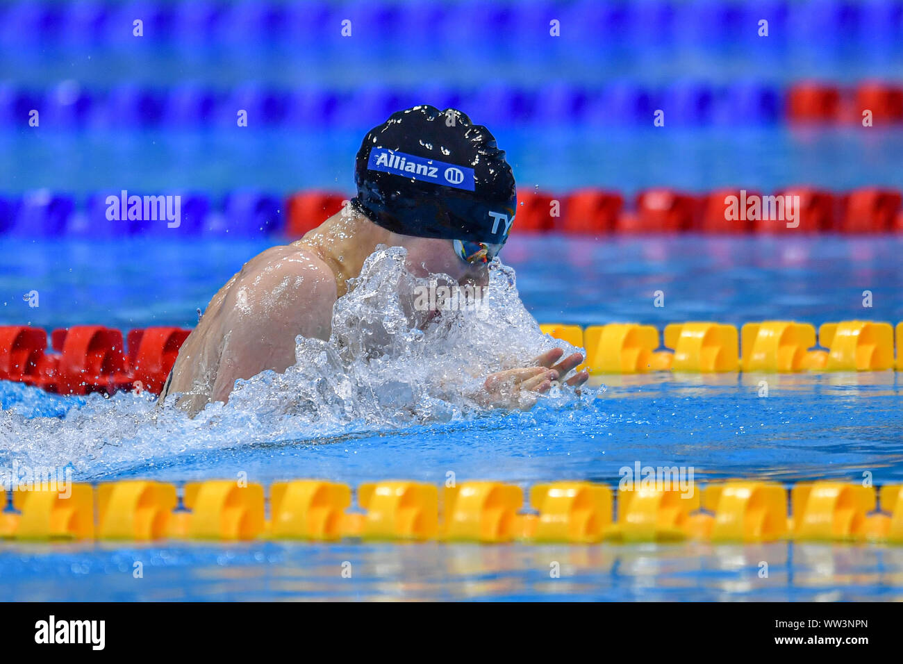 Londres, Royaume-Uni. 12 Sep, 2019. Great Britain's REDFERN Rebecca rivalise Women's 100m brasse SB13 Dernier jour de 2019 au cours de quatre natation Championnats du monde Para Allianz à Londres Natation Centre le jeudi 12 septembre 2019. Londres en Angleterre. Credit : Taka G Wu/Alamy Live News Banque D'Images