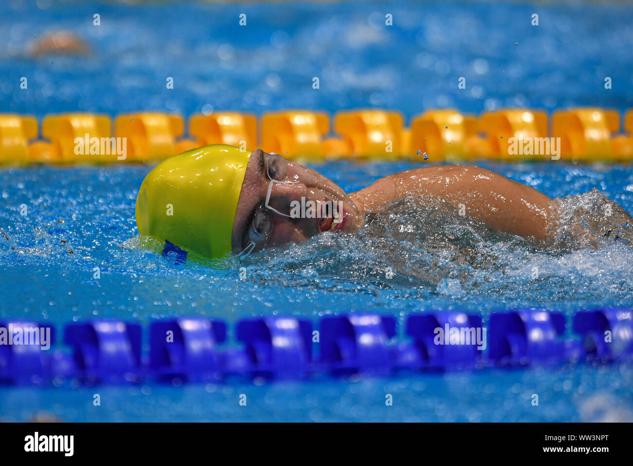 Londres, Royaume-Uni. 12 Sep, 2019. BECKER DA SILVA du Brésil Bruno rivalise men's 200m nage libre finale S2 pendant quatre jours de 2019 aux Championnats du monde de natation Para Allianz à Londres Natation Centre le jeudi 12 septembre 2019. Londres en Angleterre. Credit : Taka G Wu/Alamy Live News Banque D'Images