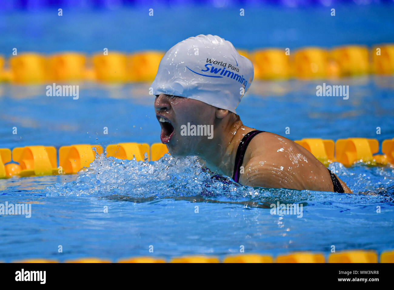 Londres, Royaume-Uni. 12 Sep, 2019. PIDDUBNA L'Ukraine Maryna rivalise Women's 200m quatre nages SM11 dernière pendant quatre jours de 2019 aux Championnats du monde de natation Para Allianz à Londres Natation Centre le jeudi 12 septembre 2019. Londres en Angleterre. Credit : Taka G Wu/Alamy Live News Banque D'Images