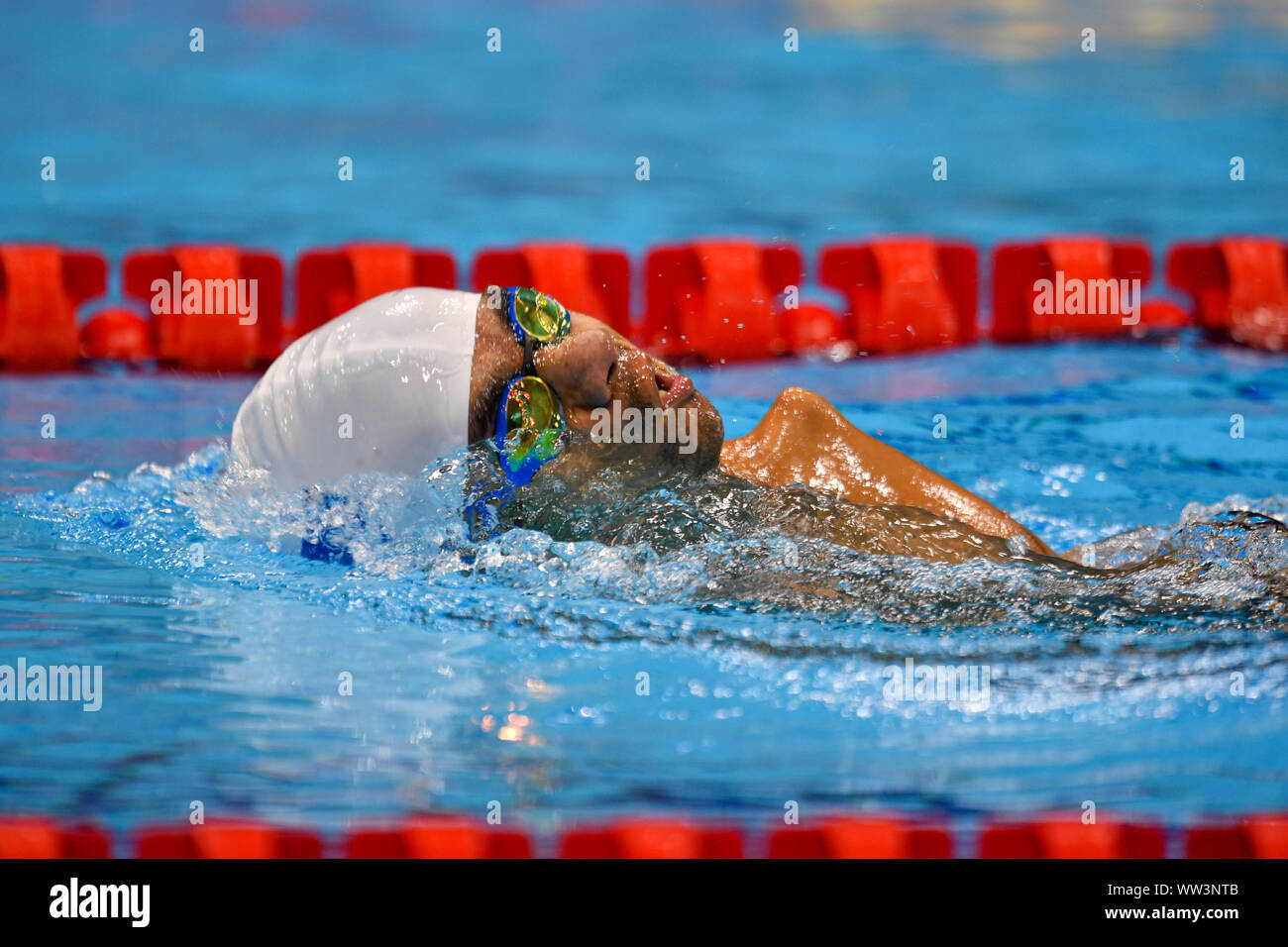 Londres, Royaume-Uni. 12 Sep, 2019. Le Mexique a TRONCO Cristopher rivalise men's 200m nage libre finale S2 pendant quatre jours de 2019 aux Championnats du monde de natation Para Allianz à Londres Natation Centre le jeudi 12 septembre 2019. Londres en Angleterre. Credit : Taka G Wu/Alamy Live News Banque D'Images