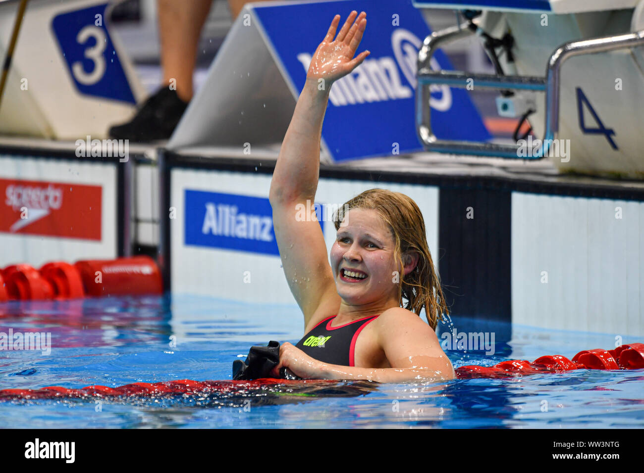 Londres, Royaume-Uni. 12 Sep, 2019. Les Pays-Bas BRUINSMA Liesette rivalise Women's 200m quatre nages SM11 dernière pendant quatre jours de 2019 aux Championnats du monde de natation Para Allianz à Londres Natation Centre le jeudi 12 septembre 2019. Londres en Angleterre. Credit : Taka G Wu/Alamy Live News Banque D'Images