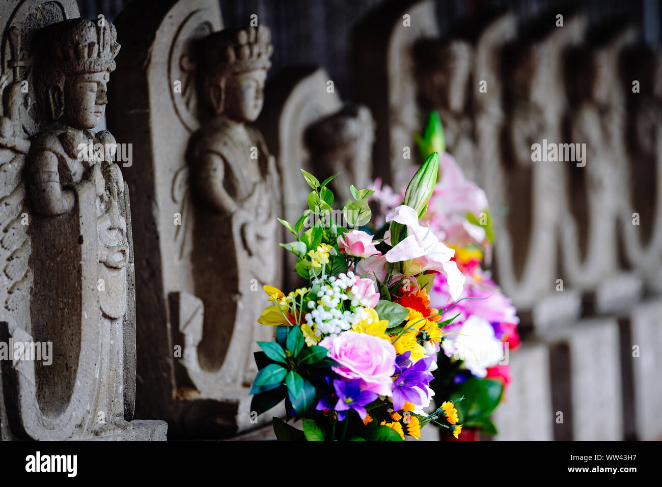 Japonais (Jizo divinité gardienne d'enfants) Banque D'Images