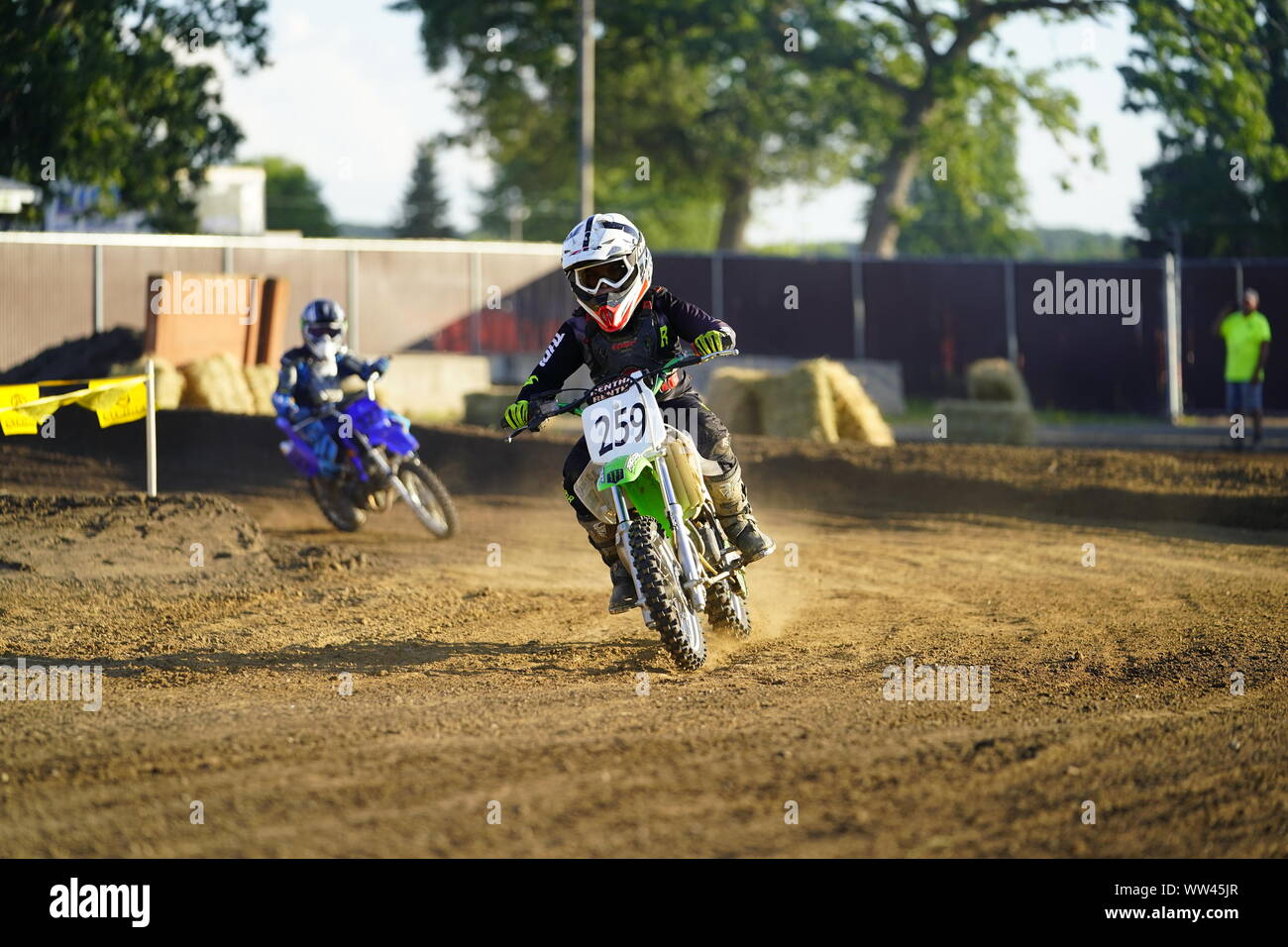 Monroe, Wisconsin - Juillet 27th, 2019 L'ATV, Quad et Dirt Bike course Motokazie la concurrence du Minnesota a tenu un événement chez Monroe County Fair. Banque D'Images