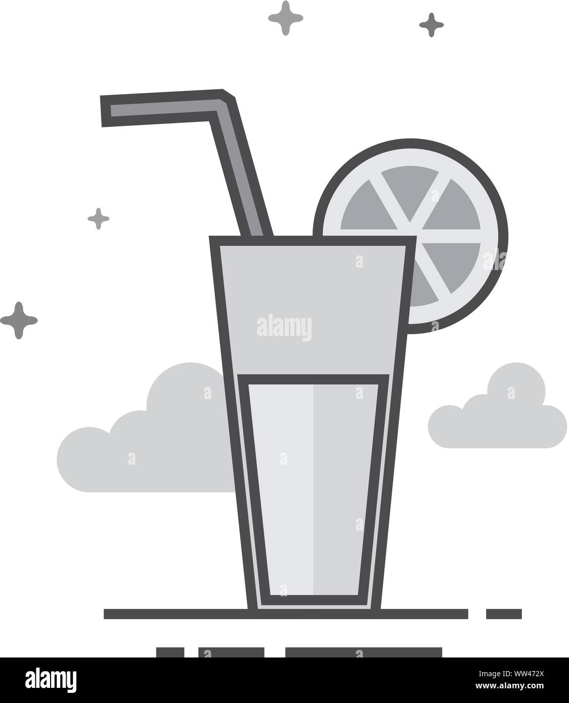 Verre à cocktail dans l'icône de style gris télévision décrites. Vector illustration. Illustration de Vecteur